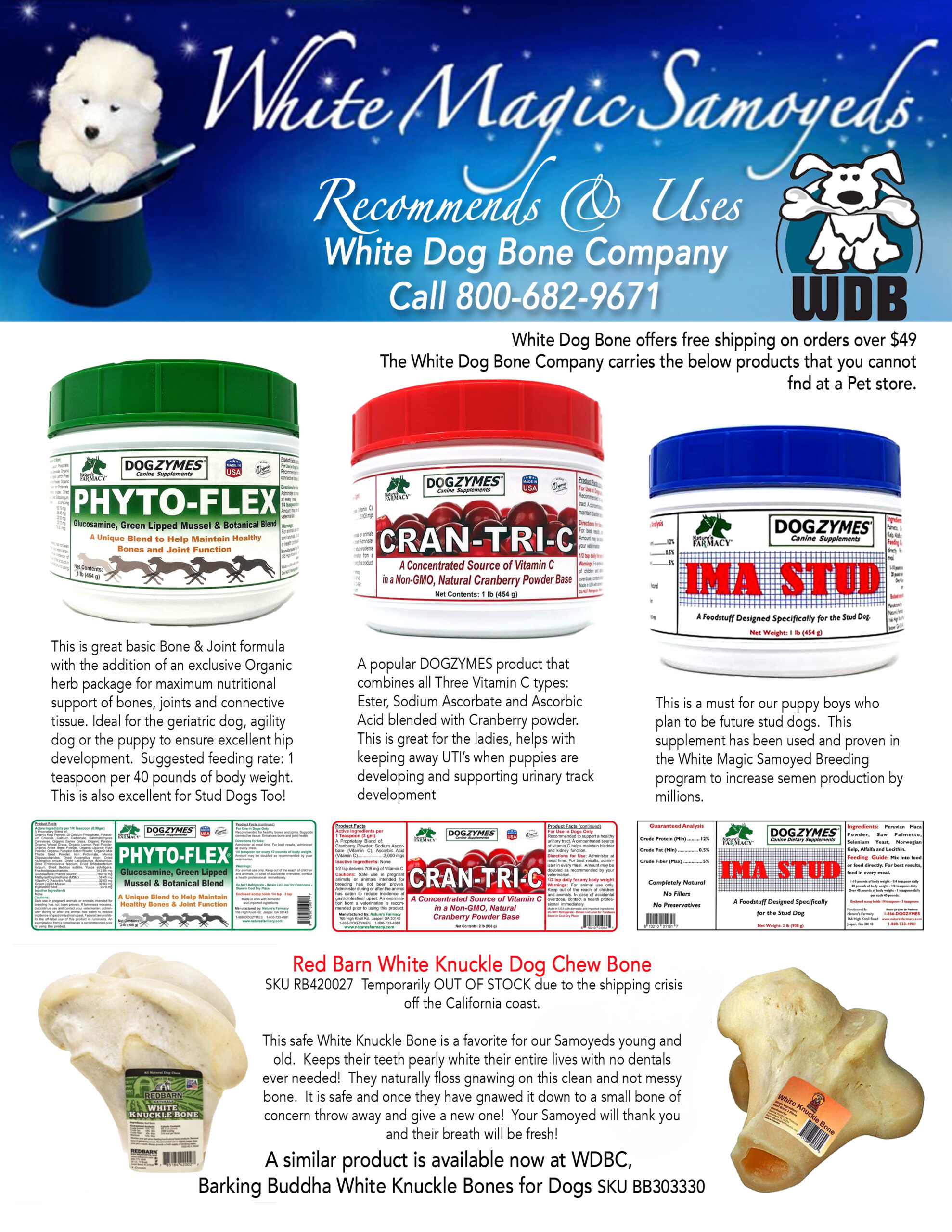 Very Important to Order Before Arrival of Puppy I Love My New White